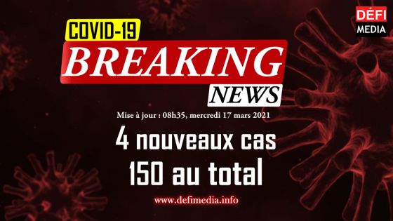 Covid-19 : 4 nouveaux cas, 150 au total