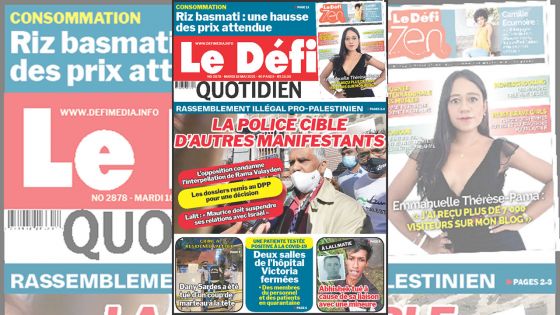 Voici la Une du Défi Quotidien de ce mardi 18 mai 2021