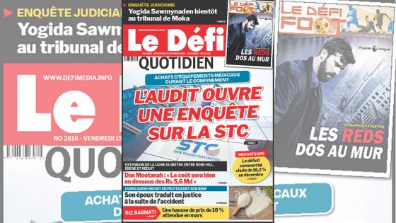 Voici la Une du Défi Quotidien de ce vendredi 19 février 2021