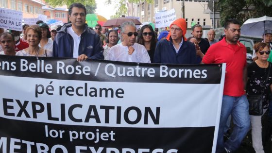 Quatre-Bornes : marche pacifique contre le Metro Express