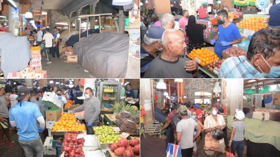 (En images) Au marché de Port-Louis, les consommateurs bravent le coronavirus