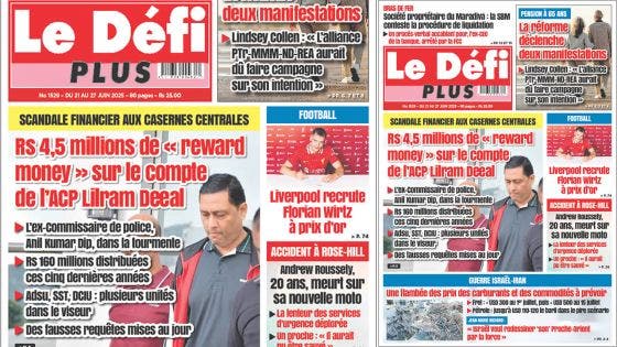 Voici la Une du Défi Plus de ce Samedi 21 Juin 2025