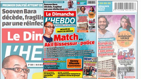 Voici la Une de Le Dimanche/L'Hebdo de ce dimanche 21 Août 2022