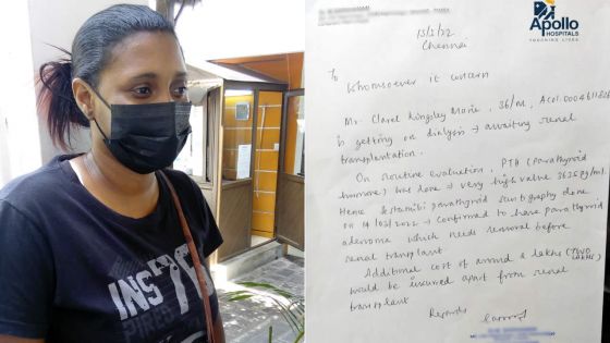 Transplantation rénale en Inde : Edwina doit trouver Rs 200 000 supplémentaires