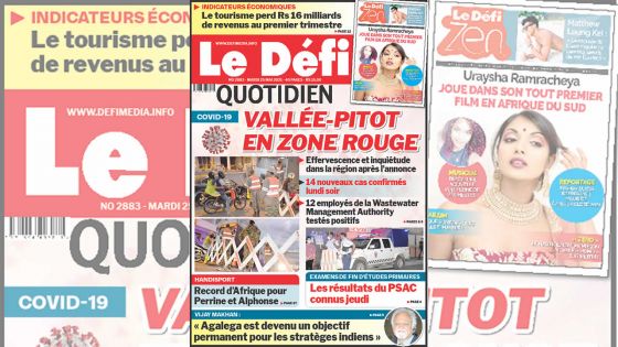 Voici la Une du Défi Quotidien de ce mardi 25 mai 2021