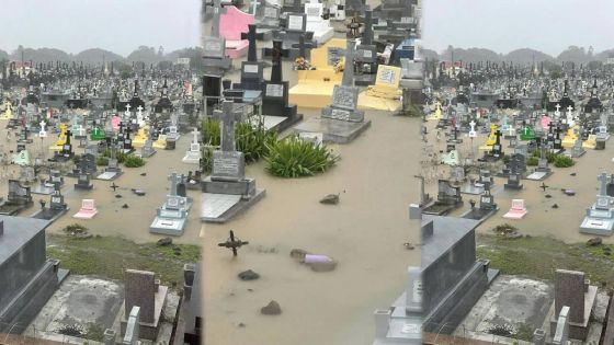 Pluies torrentielles : le cimetière de Cassis inondé