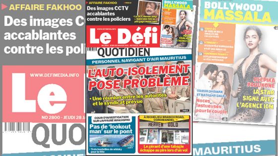 Voici la Une du Défi Quotidien de ce jeudi 28 janvier 2021