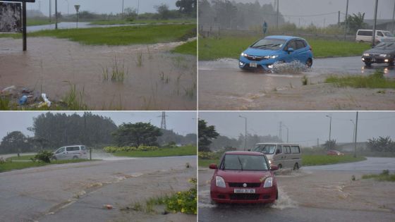 Pluies torrentielles : le rond-point de Wooton submergé par les eaux