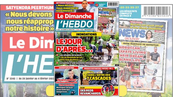 Voici la Une de Le Dimanche/L'Hebdo de ce dimanche 29 Janvier 2023