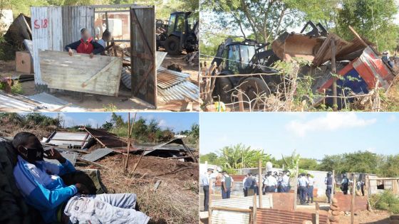 Démolition des maisonnettes des squatters de Pointe-aux-Sables