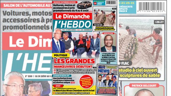 Voici la Une de Le Dimanche/L'Hebdo de ce Dimanche 30 Juillet 2023