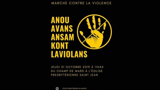 Marche pacifique au Champ-de-Mars : «Anou avans ansam kont laviolans»