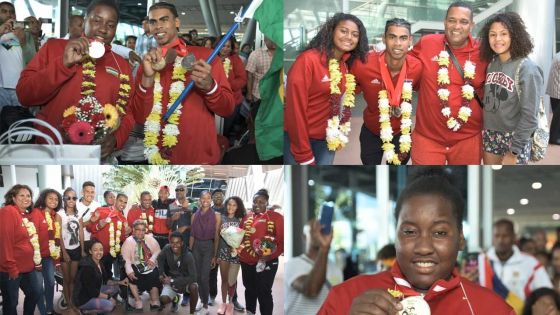 Aéroport : les athlètes handisportifs mauriciens accueillis avec les honneurs après leurs performances aux mondiaux