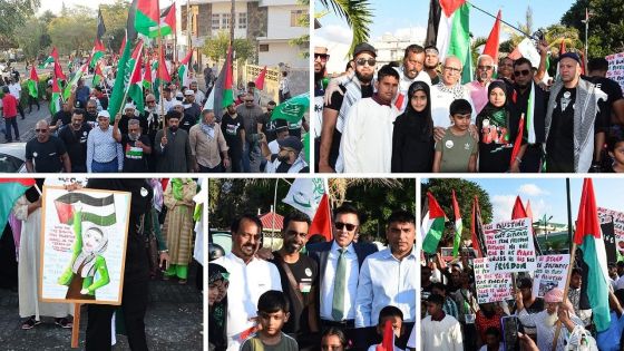 [En images] Port-Louis : Marche pacifique en soutien à la Palestine