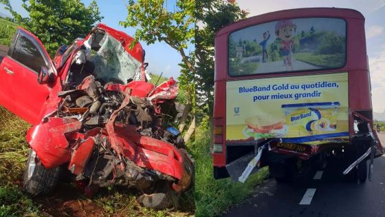 Riche-Terre : un blessé dans une collision entre un 4x4 et autobus 