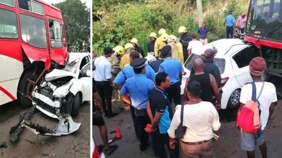 Accident de la route à St-Martin