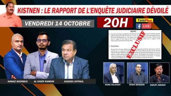 [Exclusivité] : Affaire Kistnen : découvrez les points saillants du rapport de l’enquête judiciaire sur TéléPlus ce soir