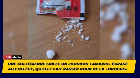 Une collégienne sniffe un «bonbon tamarin» écrasé au collège, qu’elle fait passer pour de la «drogue»