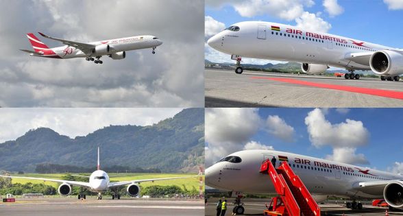 Air Mauritius : le premier Airbus A350-900 atterrit à l’aéroport