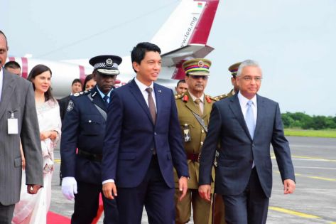 Fête nationale : le Président malgache est arrivé à Maurice