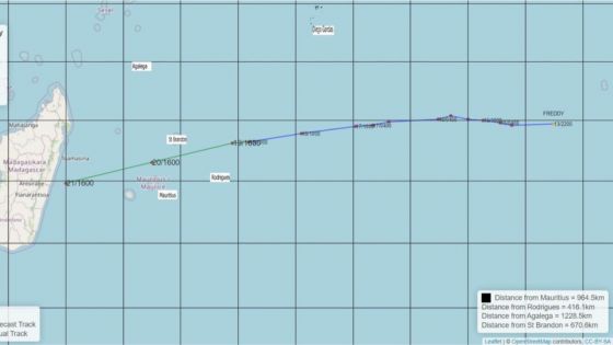 Freddy s’est affaibli en un cyclone tropical intense, Rodrigues toujours en alerte 3