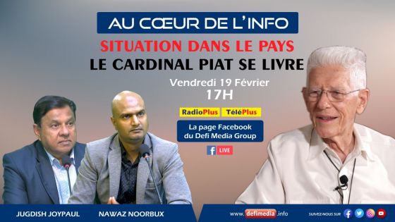 Le Cardinal Piat, l’invité de l’émission «Au Cœur de l’Info» ce vendredi 