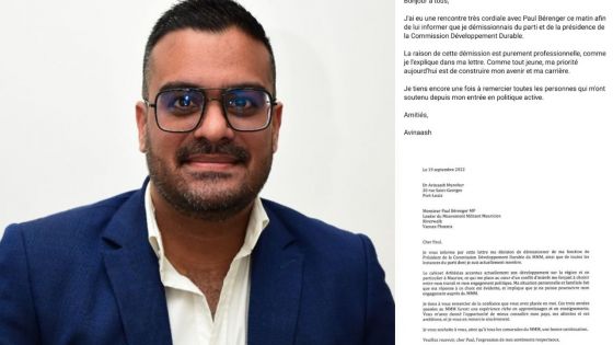 Le Dr Avinaash Munohur démissionne du MMM