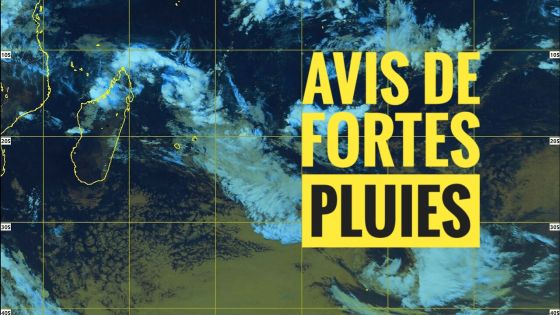 Météo : un avis de fortes pluies en vigueur à Maurice