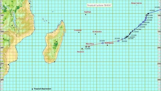 Bheki : un avertissement de cyclone de classe 1 en vigueur à Maurice, Rodrigues passe en alerte 2