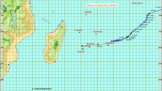 Bheki : Alerte cyclonique de classe I en vigueur à Maurice, l’alerte 3 maintenue à Rodrigues