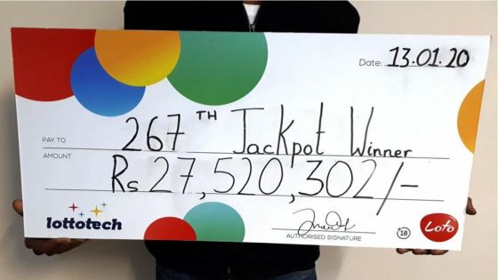 Loto : un Curepipien remporte Rs 27,5 millions le jour du Nouvel An 