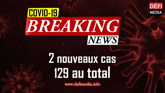 Covid-19 : deux nouveaux cas, le nombre de contamination locale grimpe à 129