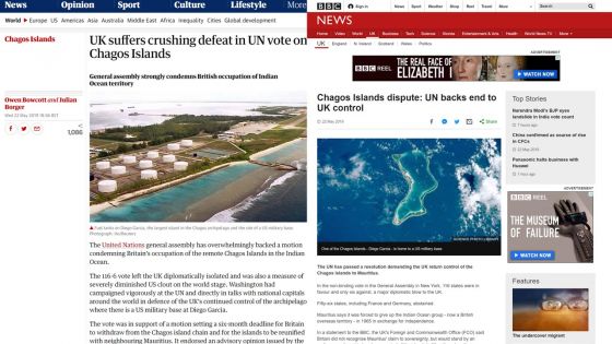 La victoire de Maurice à l’ONU sur les Chagos rapportée dans la presse internationale