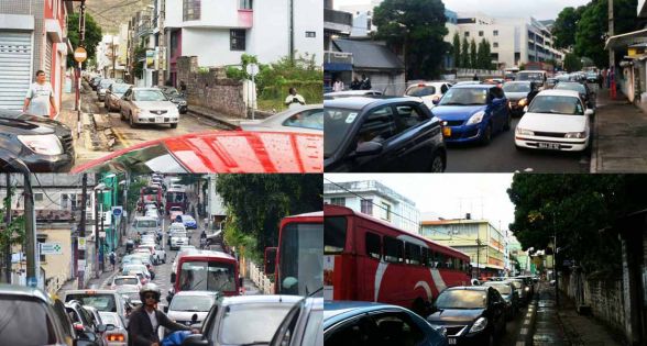 La circulation routière fortement perturbée à Port-Louis