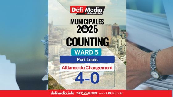 Municipales 2025 : Résultats en direct - Ward 5 Port-Louis : l’Alliance du Changement rafle les 4 sièges