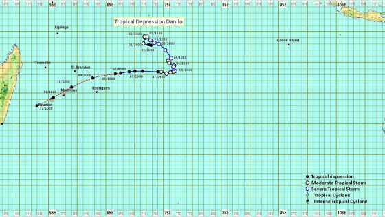 Météo : il est probable que Danilo traverse le nord de l’île Maurice dimanche soir, des rafales de 110 km/h attendues