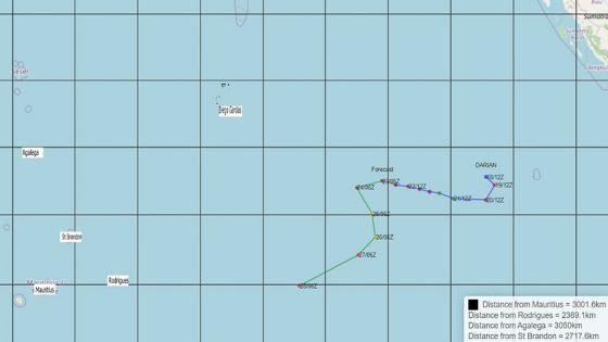 Météo : le cyclone tropical intense Darian à 3 000 km de Maurice