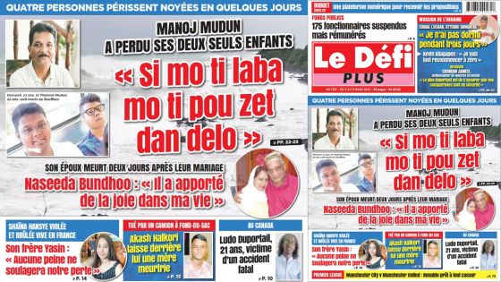 Voici la Une du Défi Plus de ce samedi 05 mars 2022