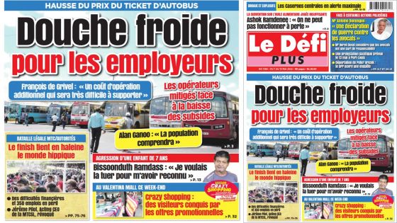 Voici la Une du Défi Plus de ce samedi 07 mai 2022