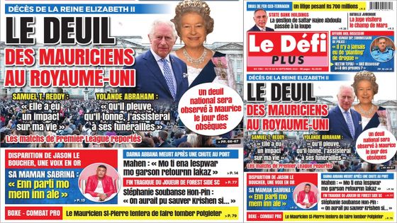 Voici la Une du Défi Plus de ce samedi 10 Septembre 2022