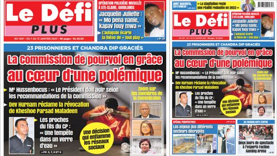 Voici la Une du Défi Plus de ce samedi 07 Janvier 2023