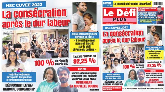 Voici la Une du Défi Plus de ce samedi11 Février 2023