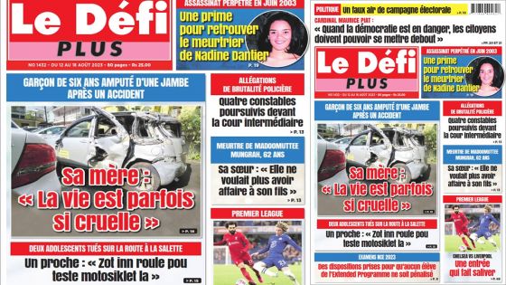 Voici la Une du Défi Plus de ce samedi 12 Août 2023