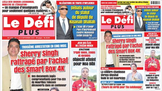 Voici la Une du Défi Plus de ce samedi 02 Septembre 2023