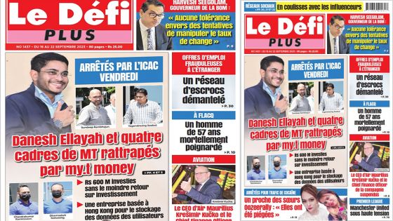 Voici la Une du Défi Plus de ce samedi 16 Septembre 2023