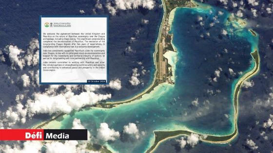 Chagos - L’Inde : «Nous saluons l’accord entre le Royaume-Uni et Maurice»