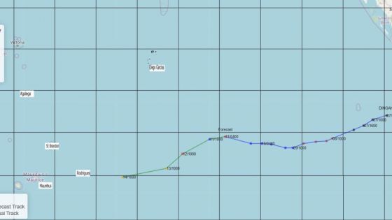 Météo : la forte tempête Dingani à 2 465 km de Maurice