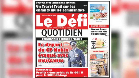 Voici la Une du Defi Quotidien de ce mardi 14 mai 2019