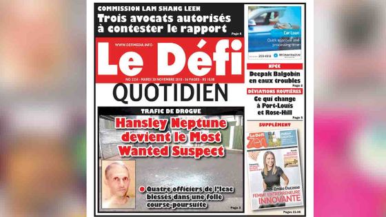 Voici la Une du Défi Quotidien de ce mardi 20 novembre 2018