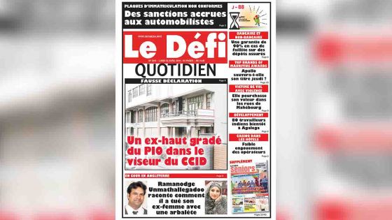 Voici la Une du Defi Quotidien de ce lundi 22 avril 2019